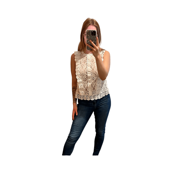 White lace tank top