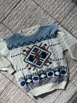 Beige vintage villapaita M