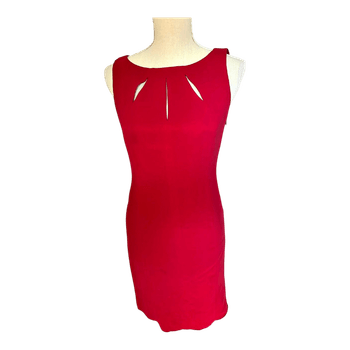 Red cut-out dress