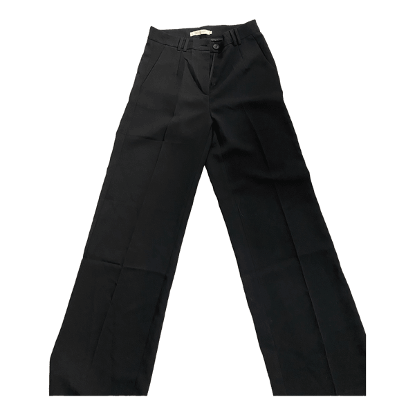 Black wide leg trousers