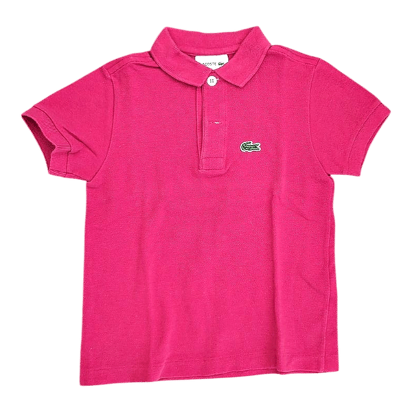 Lacoste pink polo shirt