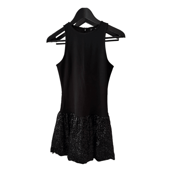 Black sequin mini dress