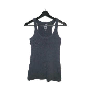 Black ribbed tank top