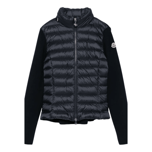 Moncler black quilted cardigan