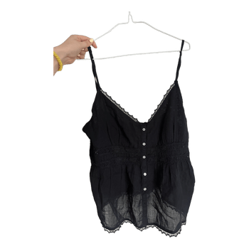 Black button down tank top