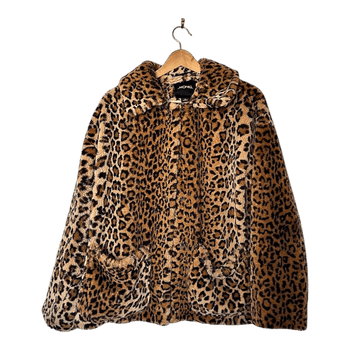 Monki leopard faux fur