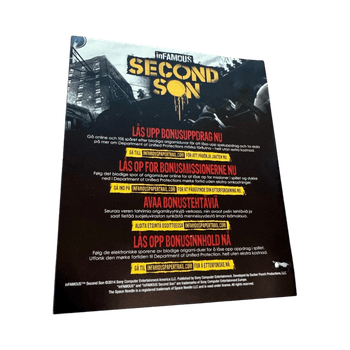 PS4 Infamous Second Son ohjekirja CUSA-00004
