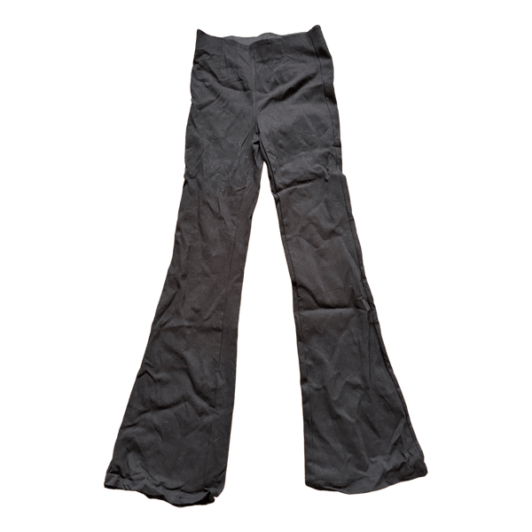 Black flare trousers