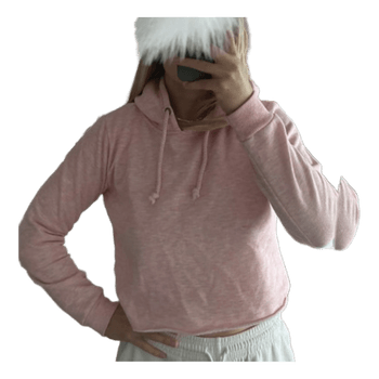 Vaaleanpunainen huppari