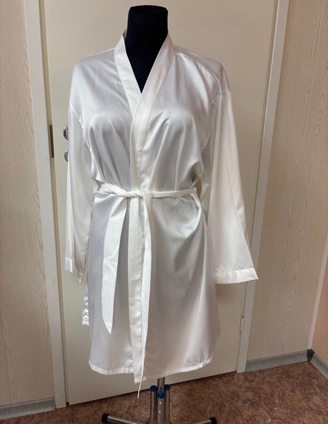White satin robe