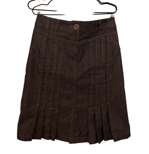 Mørk denim nederdel