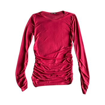 Raspberry pink long sleeve top