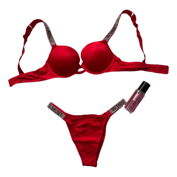 Red Victoria's Secret lingerie