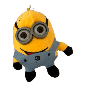 Minions pliušinis raktų pakabukas