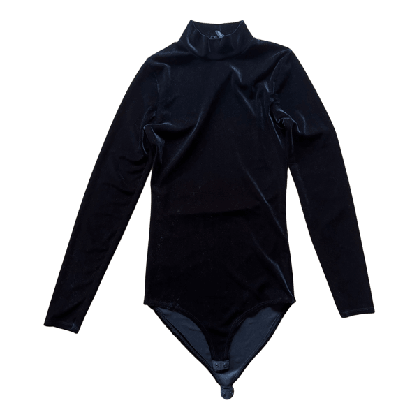 Black velvet bodysuit