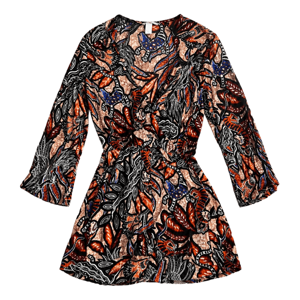 H&M Printed long-sleeved playsuit size M