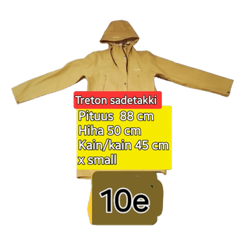 keltainen sadetakki Treton,Hai saappaat, sadeasu