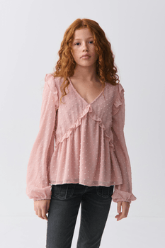 Y frill v blouse