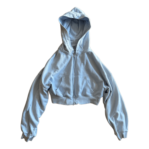 Light blue cropped hoodie