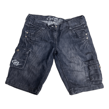 Y2k Dark denim cargo shorts