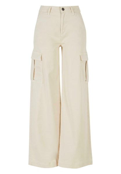 Wide leg cargo trousers
