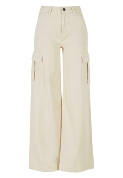 Wide leg cargo trousers