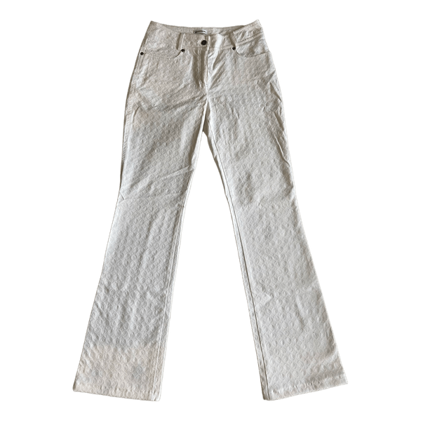 White patterned bell-bottoms
