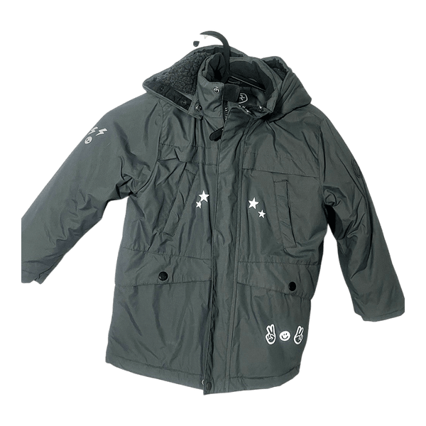 Grey hooded winter jacket