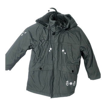 Grey hooded winter jacket