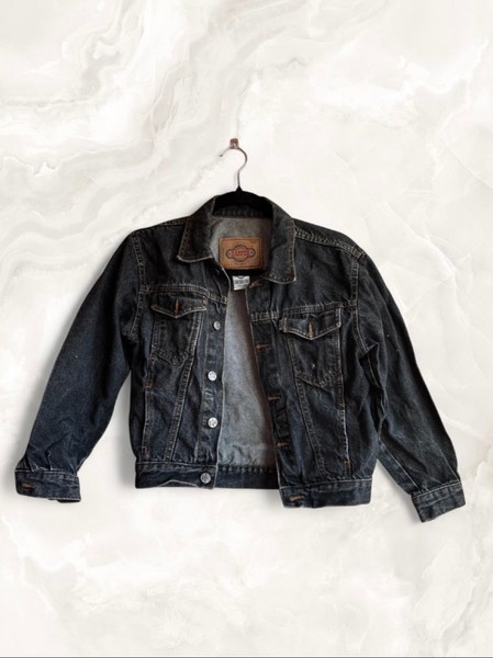 Vintage Dapper black denim jacket Size XS