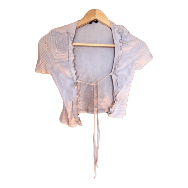 Lyselilla kortærmet cardigan