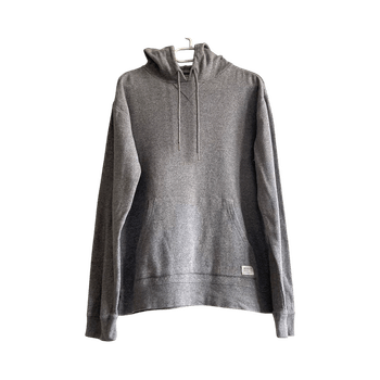 Quiksilver grey waffle knit hoodie S • soft cozy unisex sweatshirt