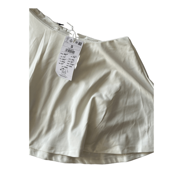White mini skirt