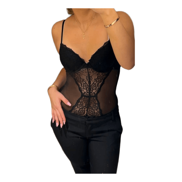 Black lace bodysuit