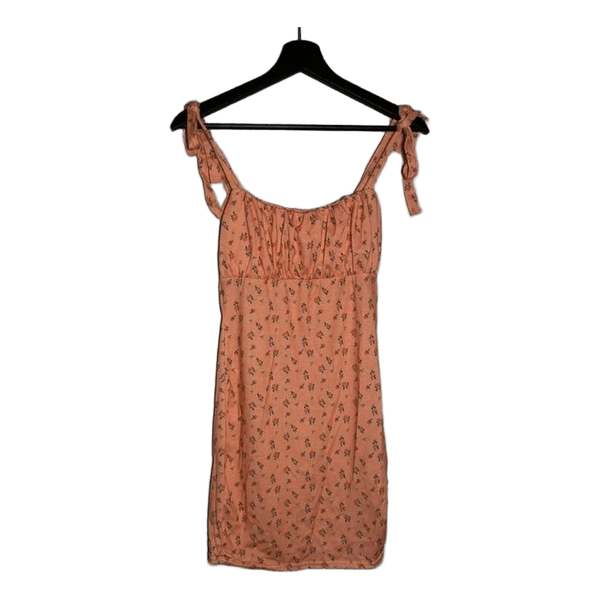 Floral peach mini dress