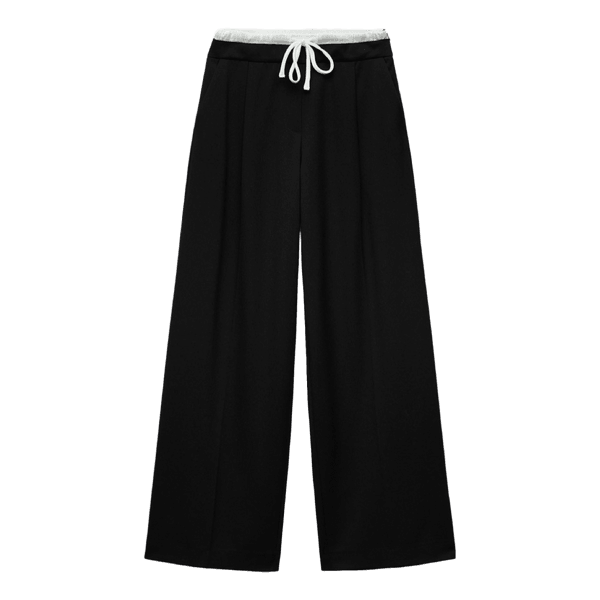 Sorte wide-leg bukser