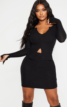 Brushed Rib Long Sleeve Top