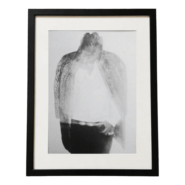 Abstract Black and White Canvas Poster – 30 × 40 cm