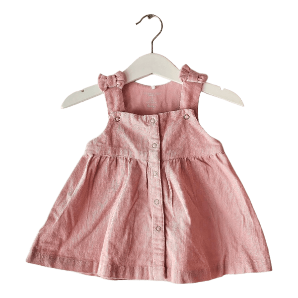 Pink corduroy pinafore dress Polarn O. Pyret