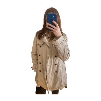 Beige trench coat