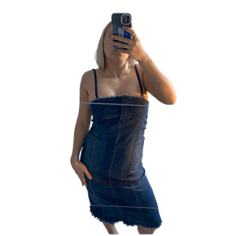 Blue vintage denim dress