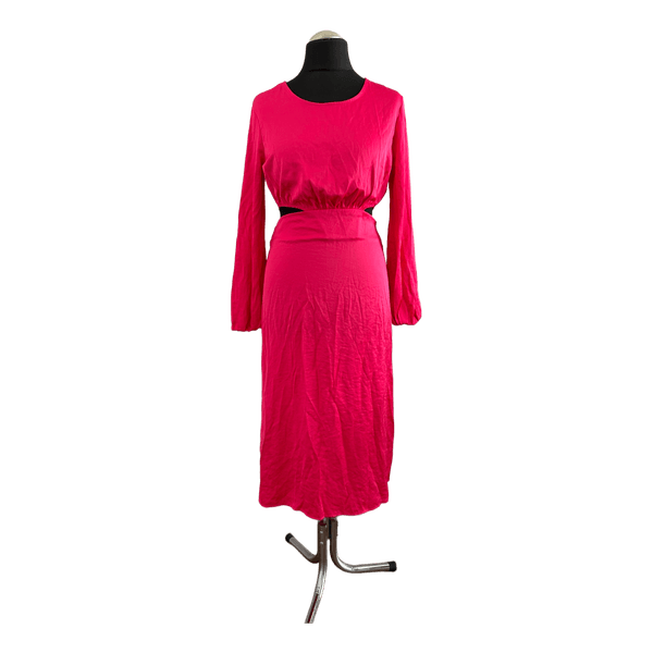Pink cut out midi dress