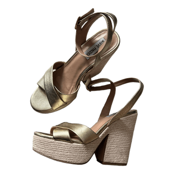 Steve Madden gold wedges