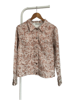 Vintage patterned denim jacket