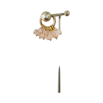 Korvakorut, vaaleanpunaiset helmikoristeet