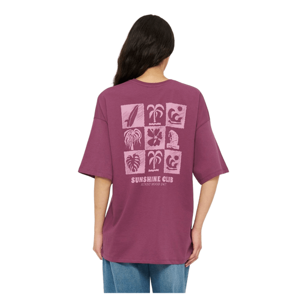 Oversize Plum purple Graphic T-shirt