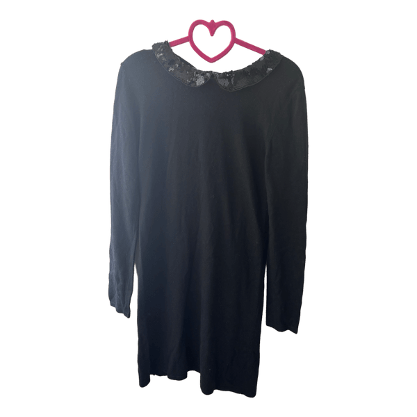 Must litrikraega kootud kleit United Colors of Benetton