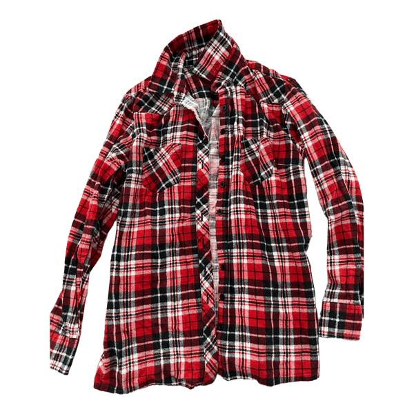 Red plaid flannel shirt