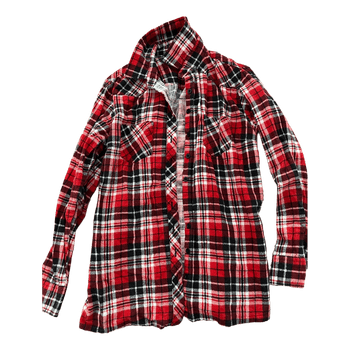 Red plaid flannel shirt