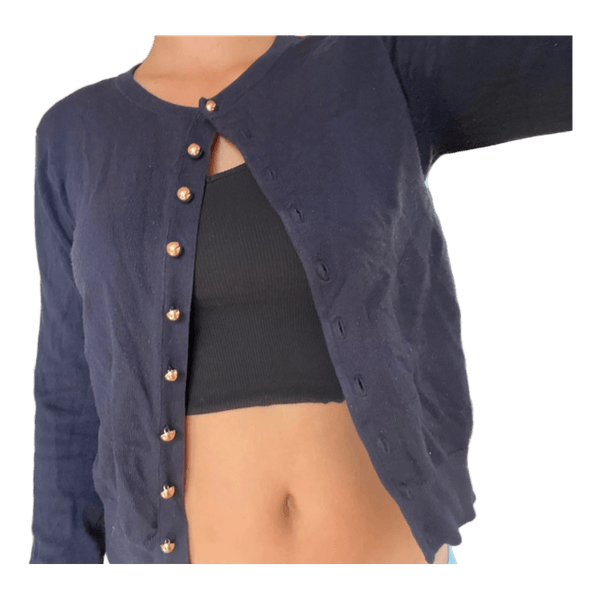 Cardigan med guldknapper